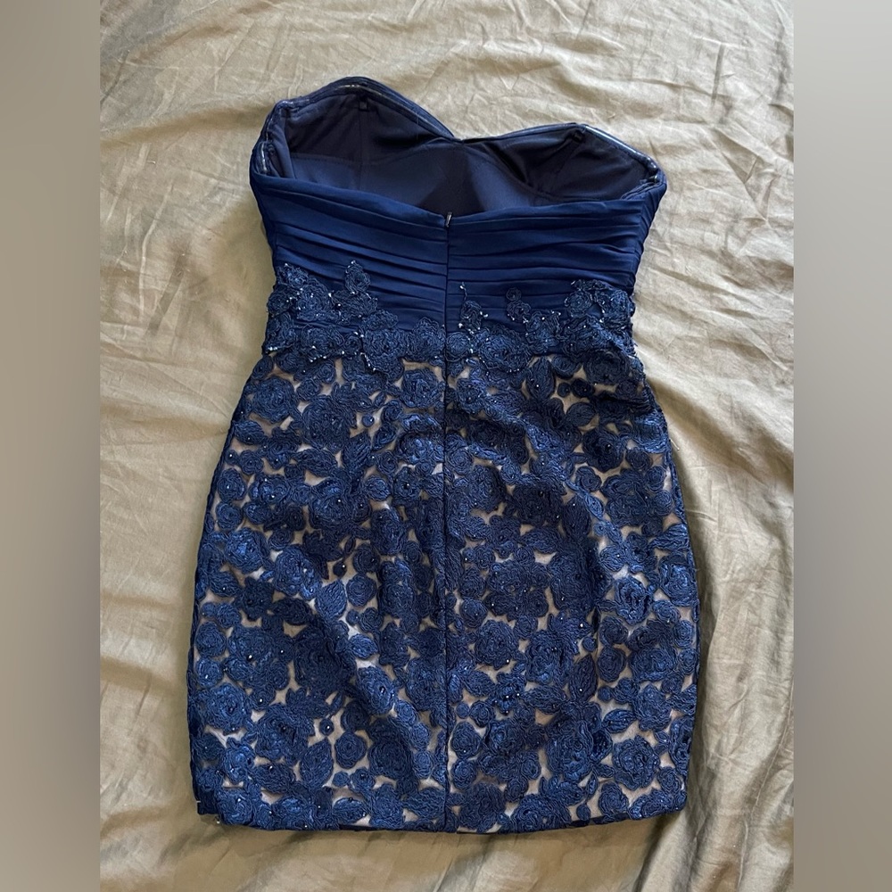 Cocktail blue navy short dress size 10